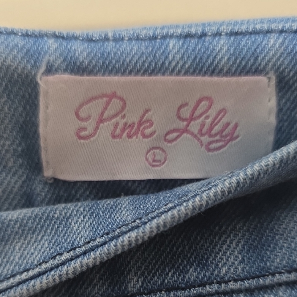 Pink Lily Light Blue Denim Skort - Picture 2 of 6